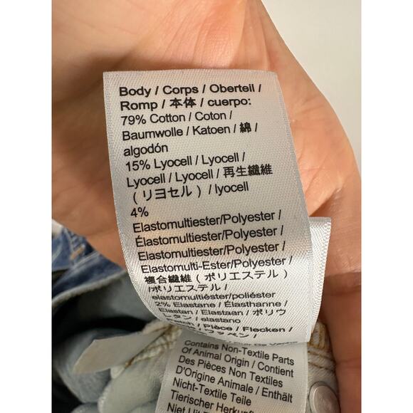 J Crew Slim Demi Boot Jeans Denim High Rise Raw Hem Stretch Agnes Wash Size 31 - Picture 9 of 9